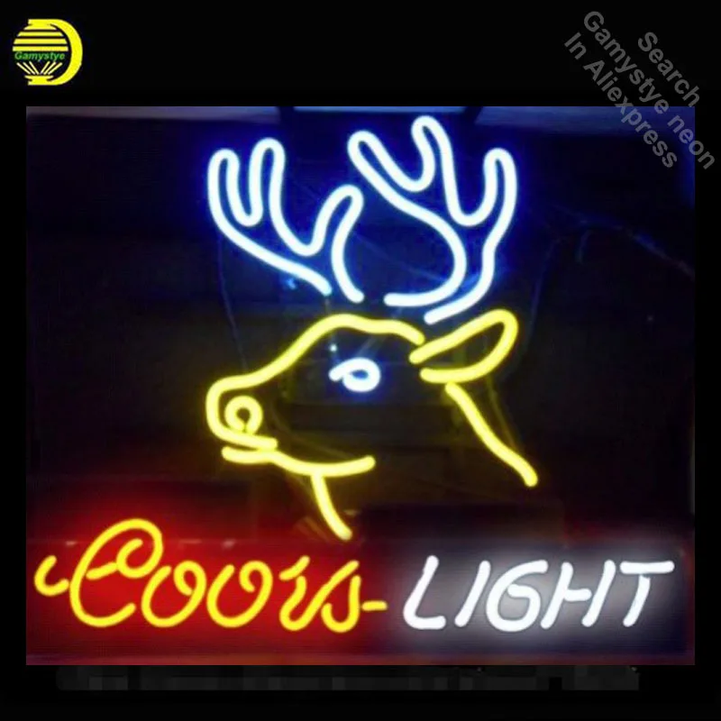 COORS светильник лый олень неоновая вывеска стеклянная трубка Неоновая лампа s