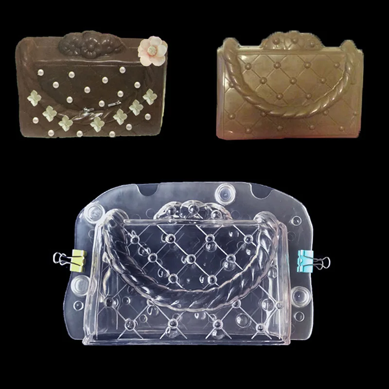 Пластиковая форма для шоколада 3D DIY ручная работа торт Дамский мешок шоколадная