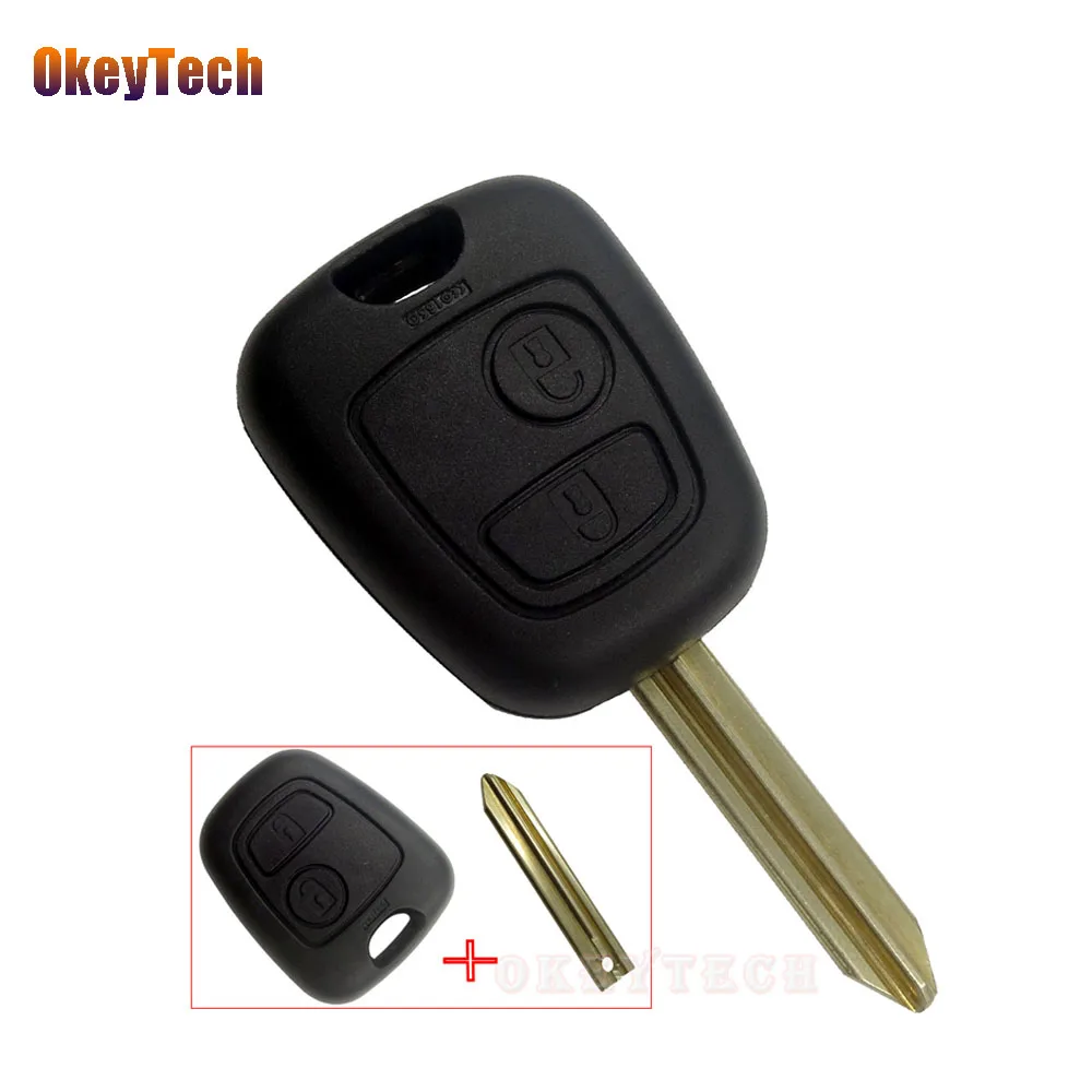 Чехол для автомобильных ключей OkeyTech с 2 кнопками Citroen C1 C2 C3 C4 C5 Berlingo Picasso Saxo Xsara