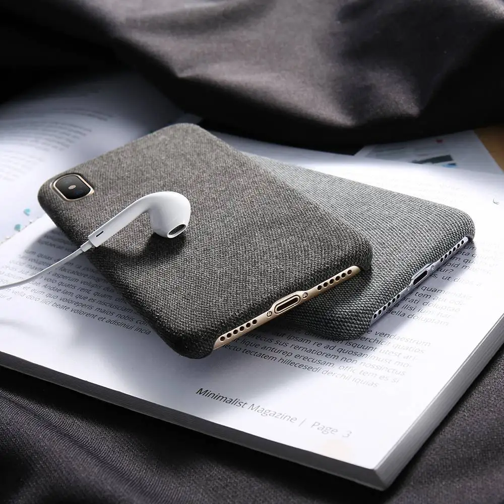 KISSCASE тканевый чехол с рисунком для iPhone 6 6s 7 8 Plus ультра тонкие Чехлы X XS Max XR