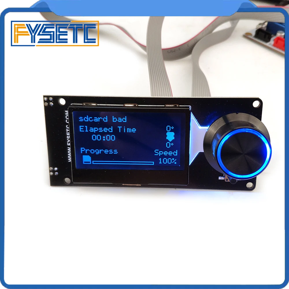 Умный дисплей mini 12864 v1.2 типа D ЖК экран MINI12864 белый на черном с поддержкой Marlin