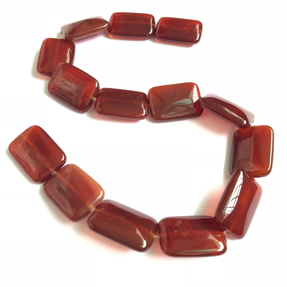 

Natural A Quality Red Carnelian Beads Red Agate 20x28mm Rectangle Bead Gem Loose Beads For Jewelry Making,1strand 15.5"