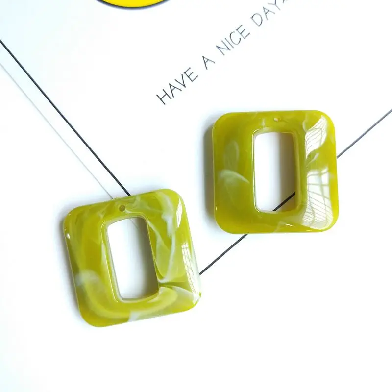 Purplegrae Модные Винтажные акриловые Геометрические Квадратные мраморные Подвески