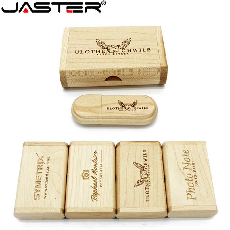 JASTER(более 10 шт. бесплатный логотип) креативный Деревянный usb+ коробка ручка-накопитель 32 Гб 16 Гб 64 Гб usb флеш-накопитель карта памяти свадебный подарок