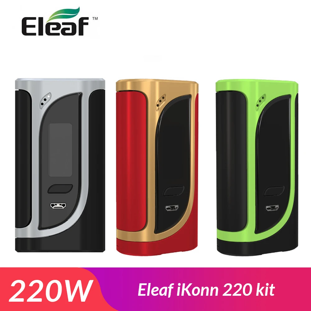 Оригинальный Eleaf iKonn 220 мод Вт батарея коробка питается от двух батарей 18650