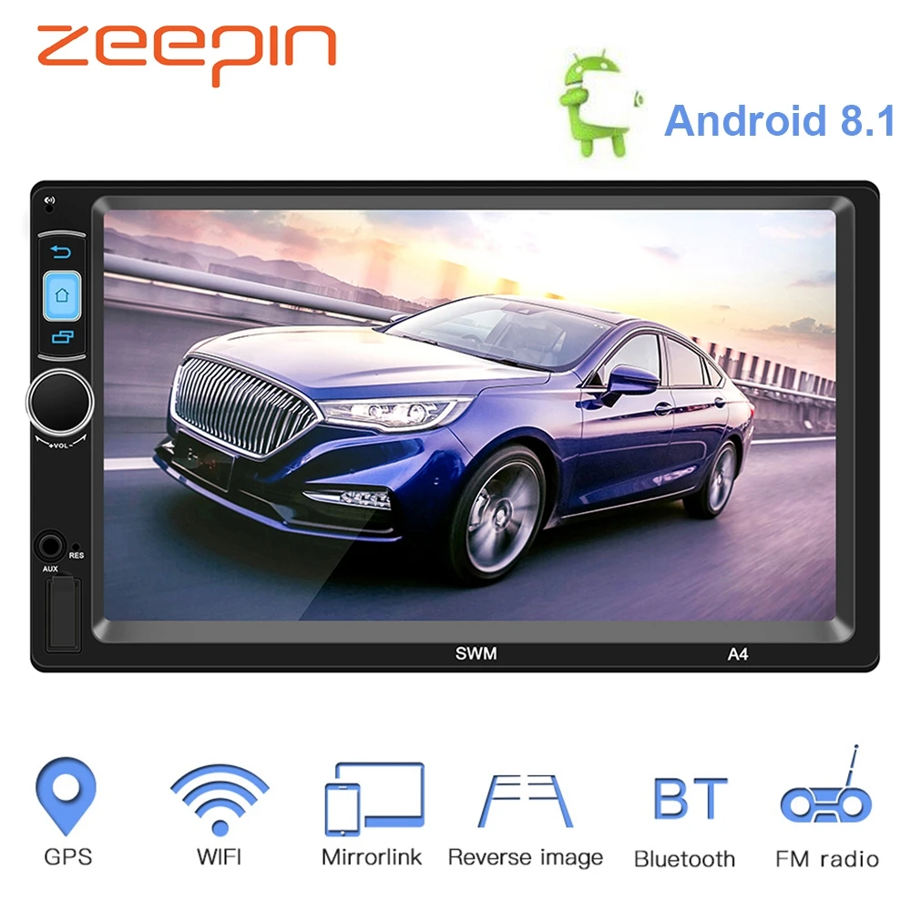 7 ''Android 8 1 автомобильный MP5 плеер стерео GPS навигация WiFi Bluetooth USB AUX 2Din сенсорный