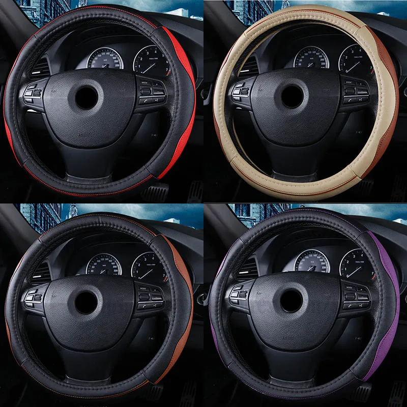 XWSN Высококачественная кожаная крышка рулевого колеса подходит для Infiniti Acura DS Lincoln Tesla Jac JEEP 38 см автомобильный Стайлинг