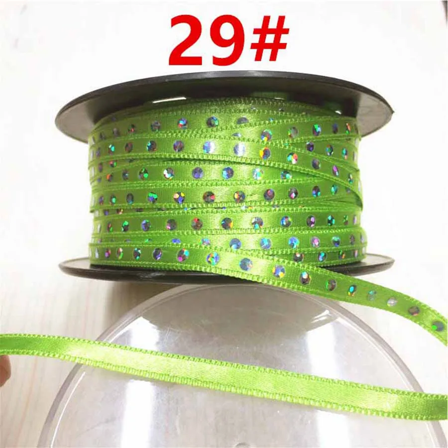 Мода 100 ярдов блестки атласные ленты рубиновые планки для ручной повязки на