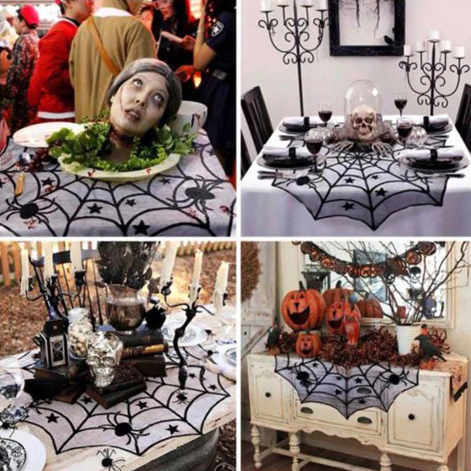 Behogar 40 дюймов Круглая сетка узор скатерть покрытие стола коврик украшения для