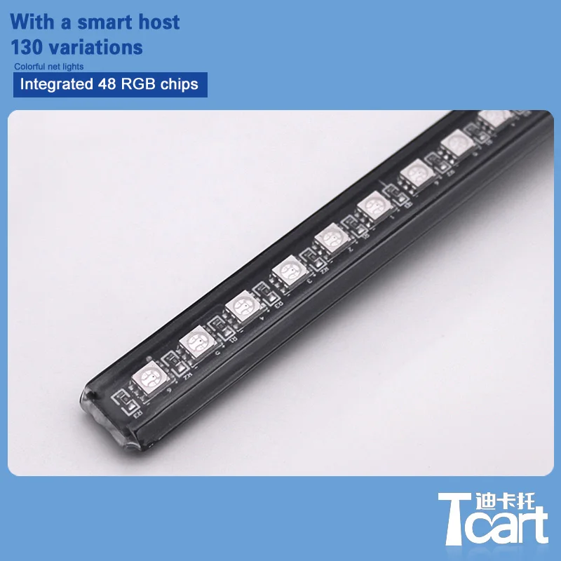 Tcart led RGB Ranger Lights 147 model For nissan teana j32 LED Strip Knight Rider With Remote Control auto accessories |