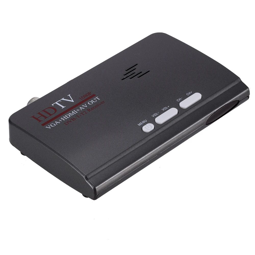 1 шт. HDMI DVB-T/DVB-T2 ТВ-тюнер приемник DVB T/T2 TV Box VGA AV CVBS 1080P цифровой HD спутниковый
