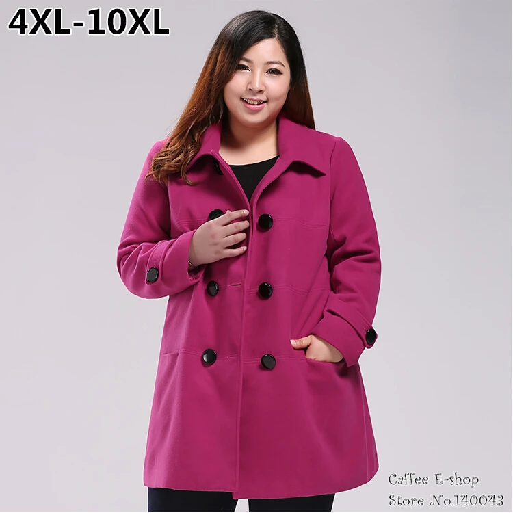 Шерстяное пальто Большой размер женской одежды среднего пор очень большой