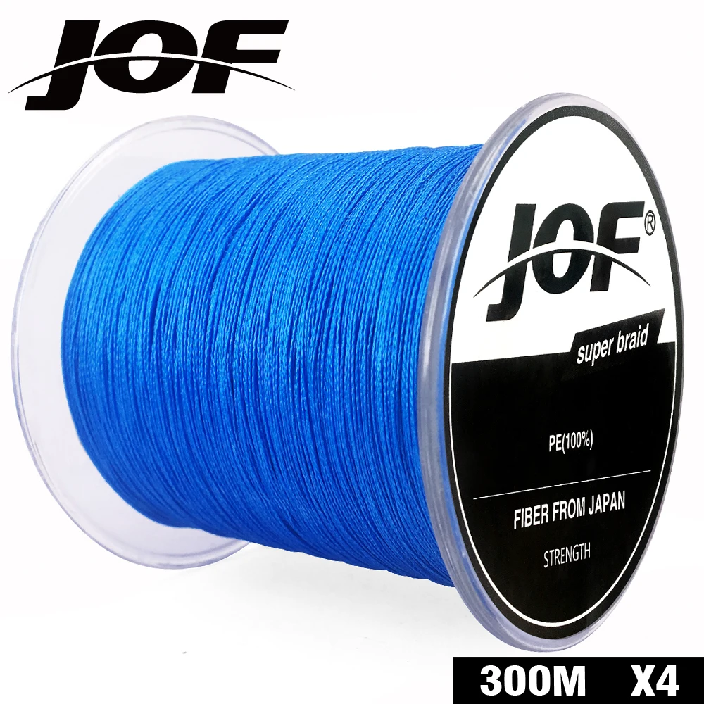 

JOF 100M 150M 300M 500M 1000M PE Braided Wire Multifilament Fishing Line 4 Strands Extreme SuperPower