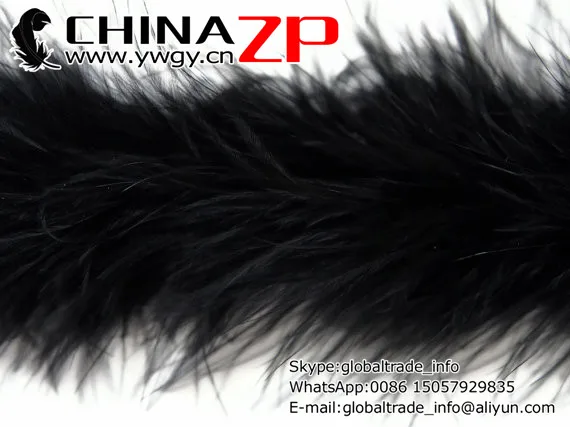 CHINAZP фабрика www.ywgy.cn 20 г/шт. 10 ярдов/лот Высокое качество Окрашенный черный Боа Из