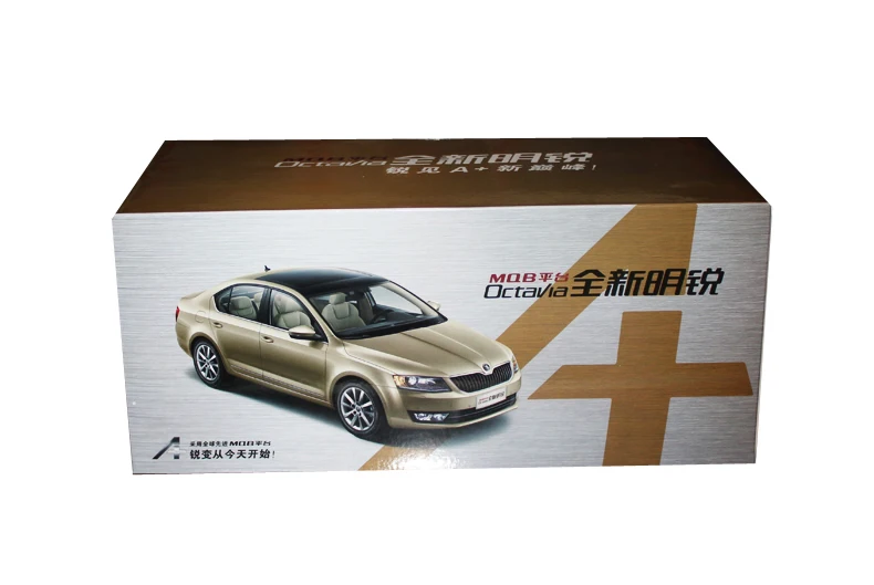 1:18 литая под давлением модель для Skoda Octavia коричневый Лифтбэк игрушечный автомобиль миниатюрная Коллекция подарков