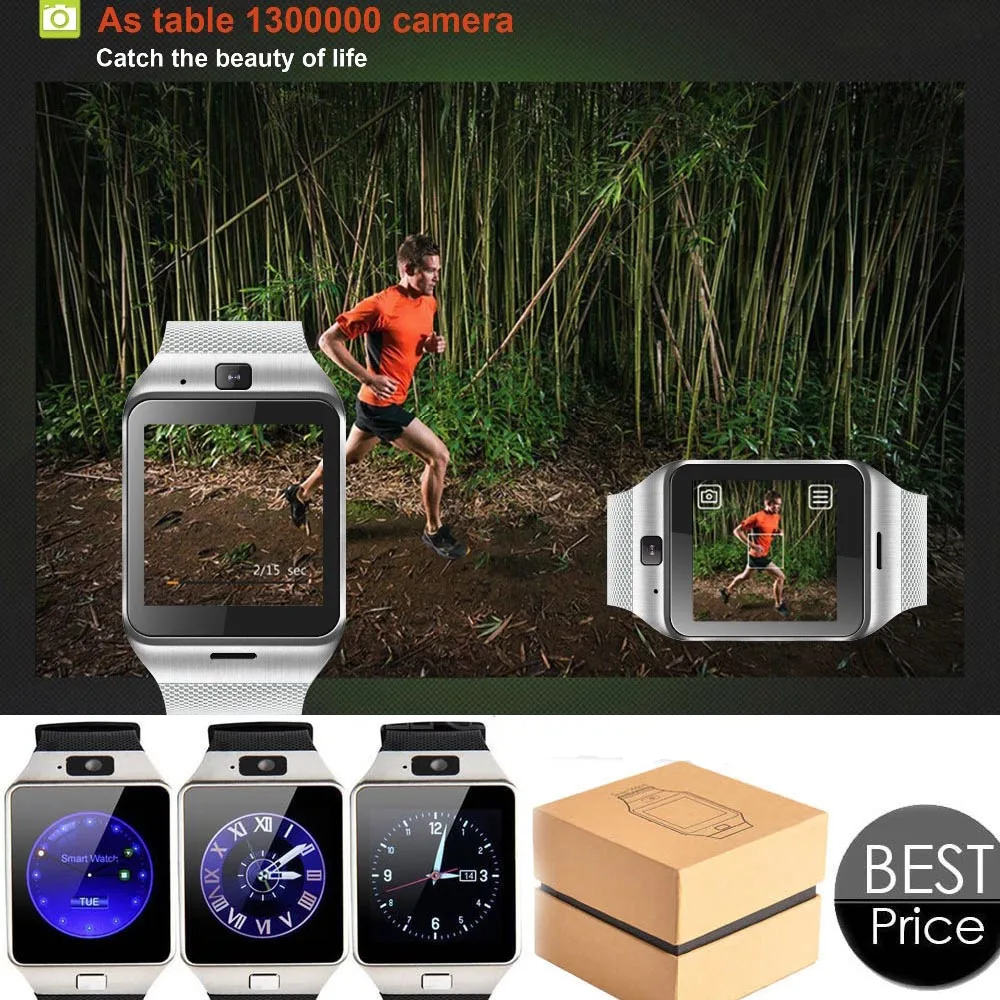 DZ09 Bluetooth мужские умные часы SIM будильник шагомер спортивные с камерой для Android/ios