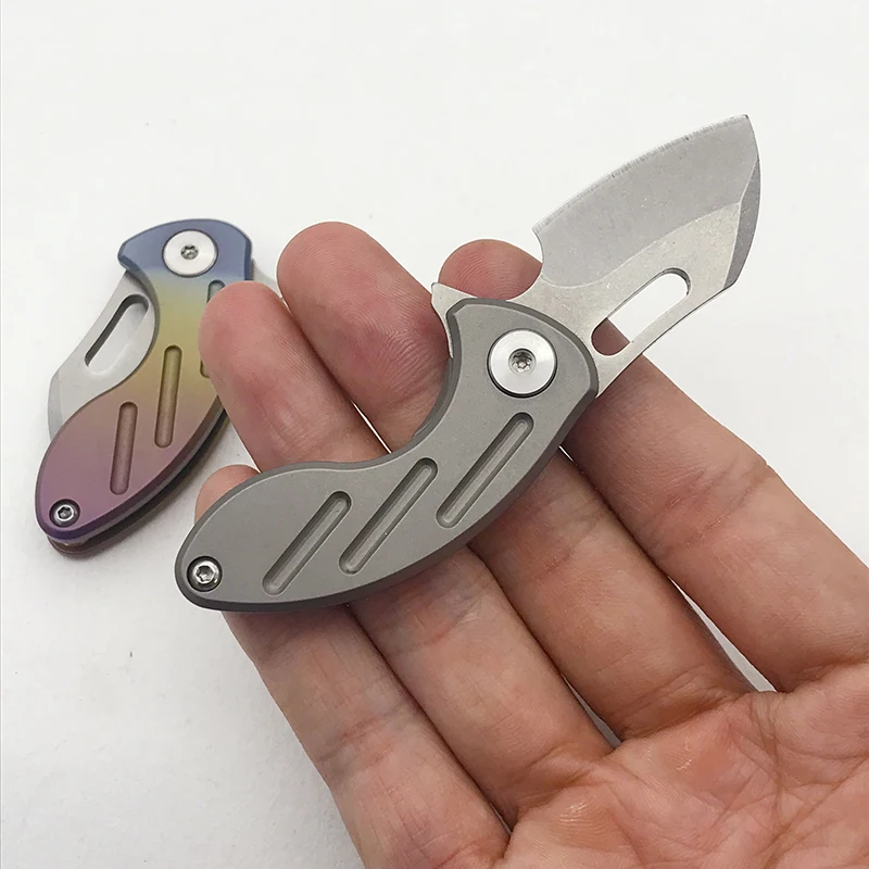 Curve паук спасения EDC инструмент Малый складной нож выживания Titanium красочные мини