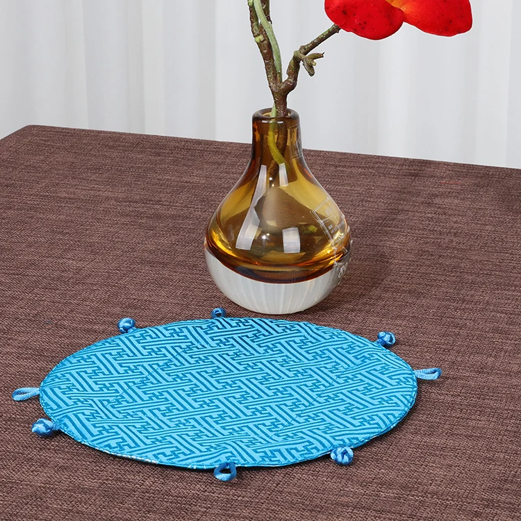 Round Foldable Home room Accessories Decoration Storage Case for Coffee Table Fruit Candy Box Handmade Chinese Silk Brocade | Дом и сад