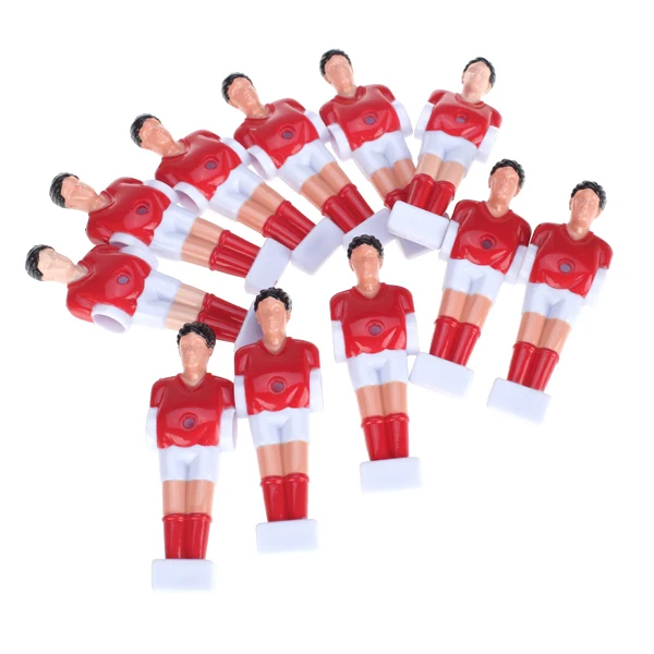 11 шт Футбол Человек стол для парней игрок часть Foosball футбольный стол запасные части для мужчин игроков красный/белый пластиковый набор