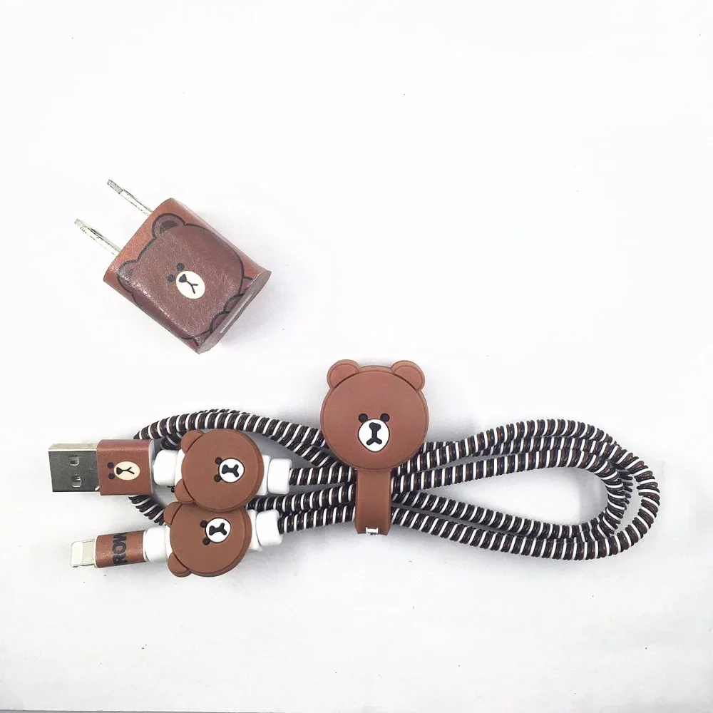 Защитный Спиральный шнур длиной 1 4 м защита кабеля USB мультяшный набор сделай сам