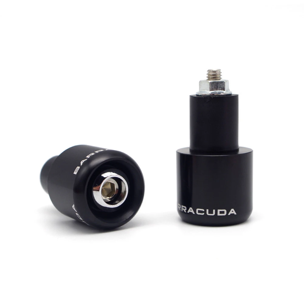 Black Handlebar End Мотоциклетные ручки для гонок Руль с ЧПУ 22 мм 7/" Кафе Гонщик для Suzuki rf dr 650 gsxr rm 125 rmz bandit 250 burgman 400 - Цвет: Black Handlebar End