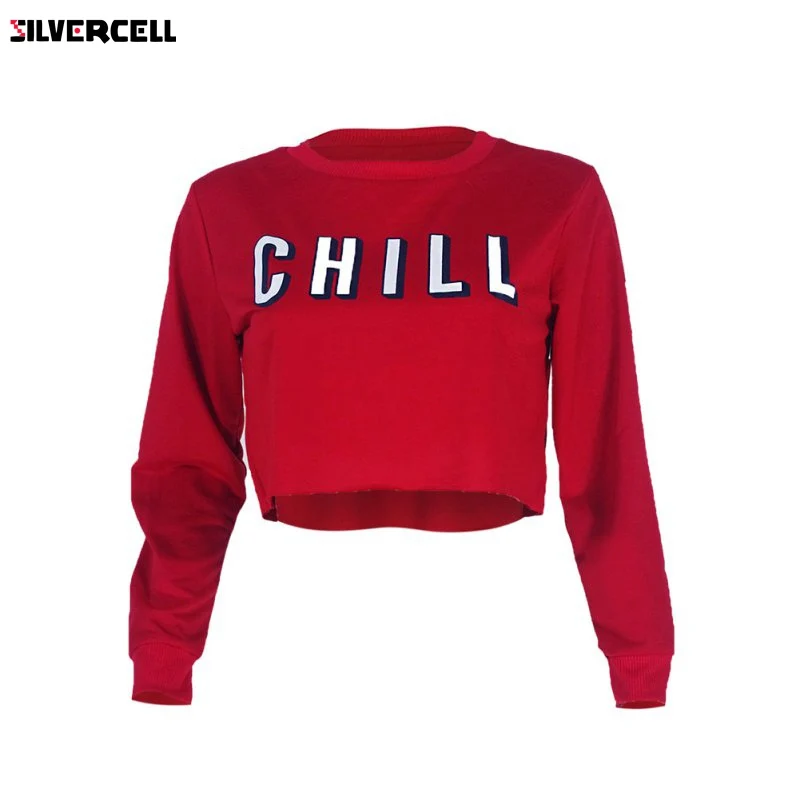 2019 обрезанный женский топ короткие кофты для женщин лето осень Chill Письмо печати