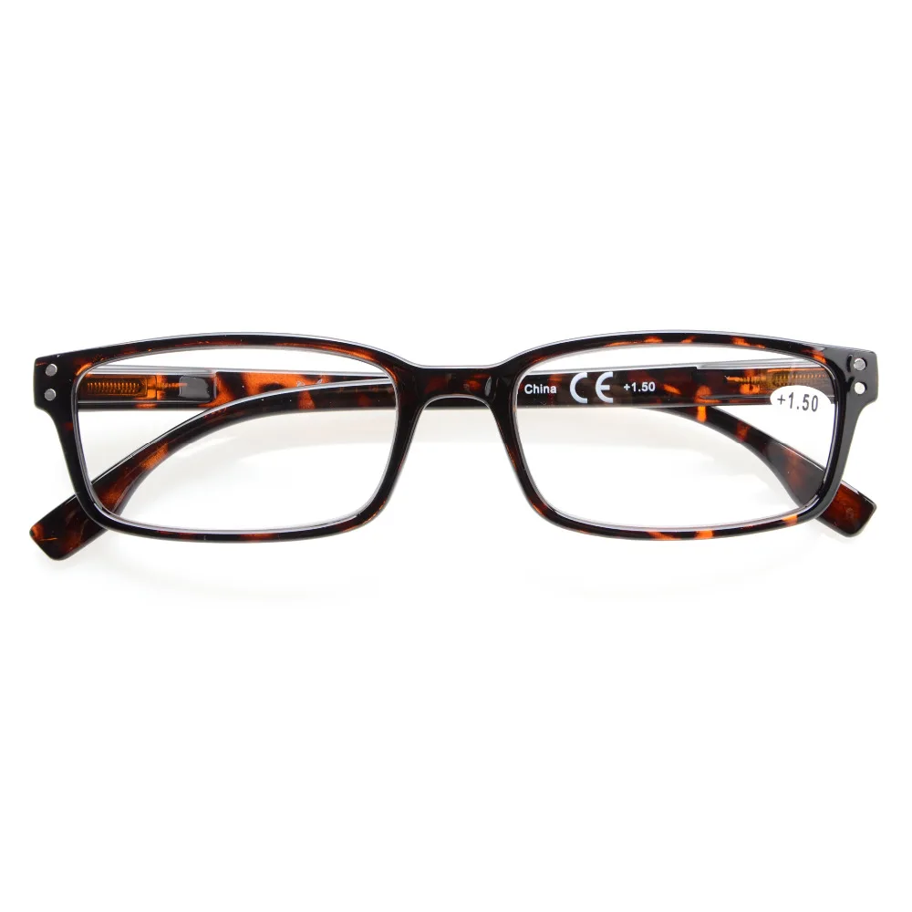 R097 очки для чтения классические прямоугольные пружинные петли качественные + 0 50 4
