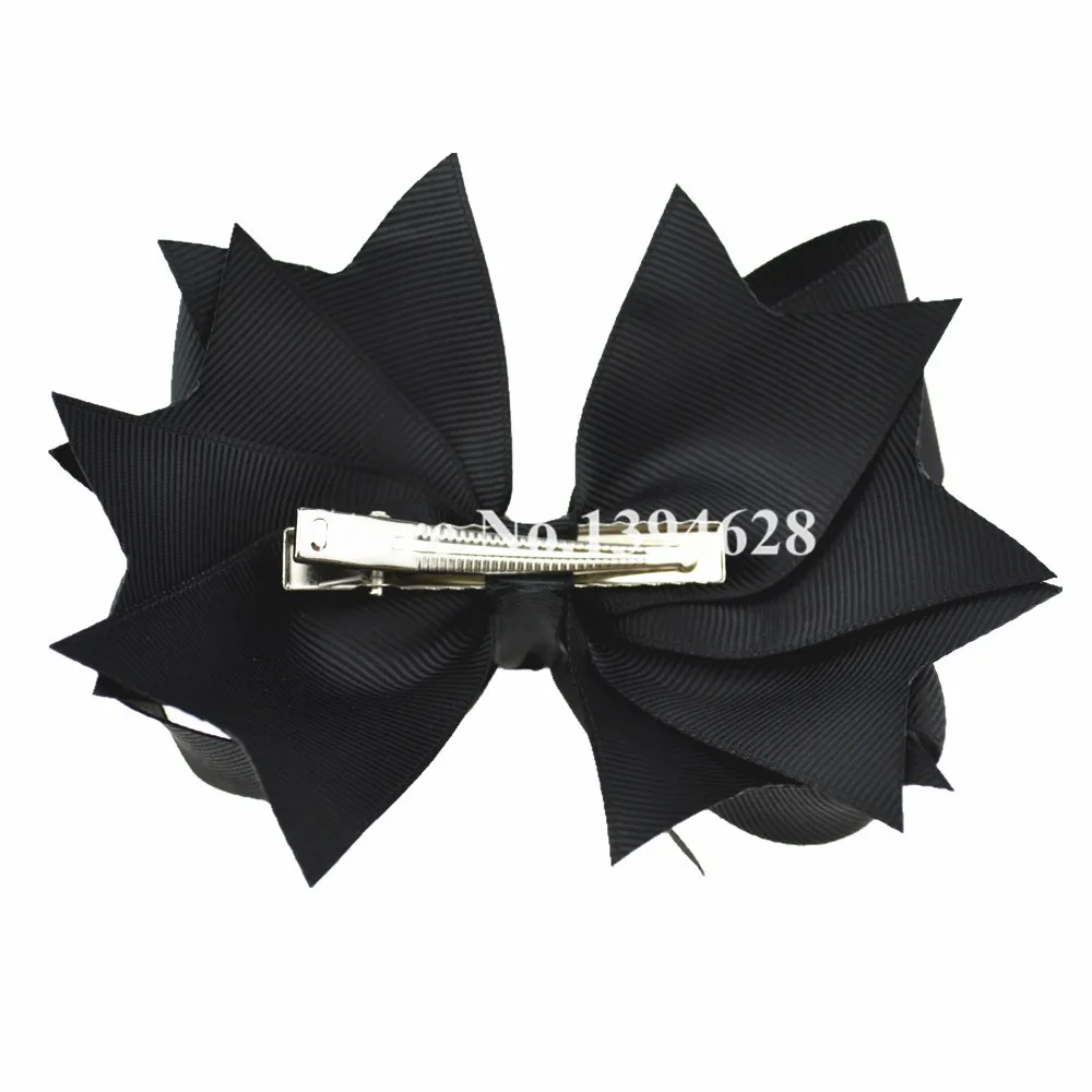 Банты однотонные черные 3 слойные с зажимами 6 см 5 дюймов 1/1 шт.|bow cover|bow shapebow material |