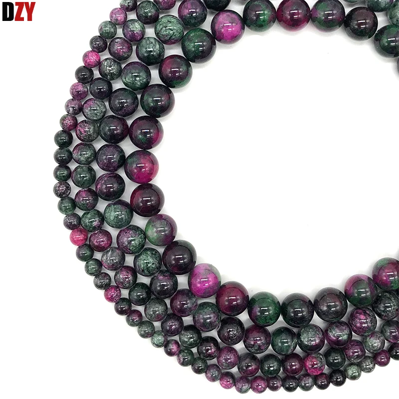 Natural stone 4/6/8/10/12MM Fine Dark grey spots DIY Charm Beads for Jewelry Making Bracelet DY180 | Украшения и аксессуары