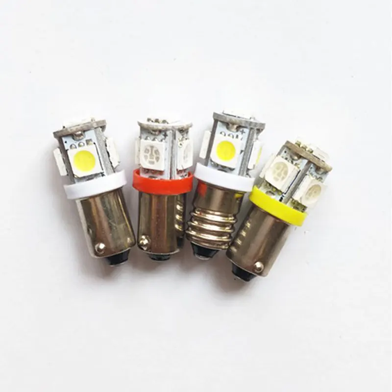 

Instrument Indicator Lamp LED Push Button DC 12V 24V B9 E10 Led Small Bulb Light 10pcs