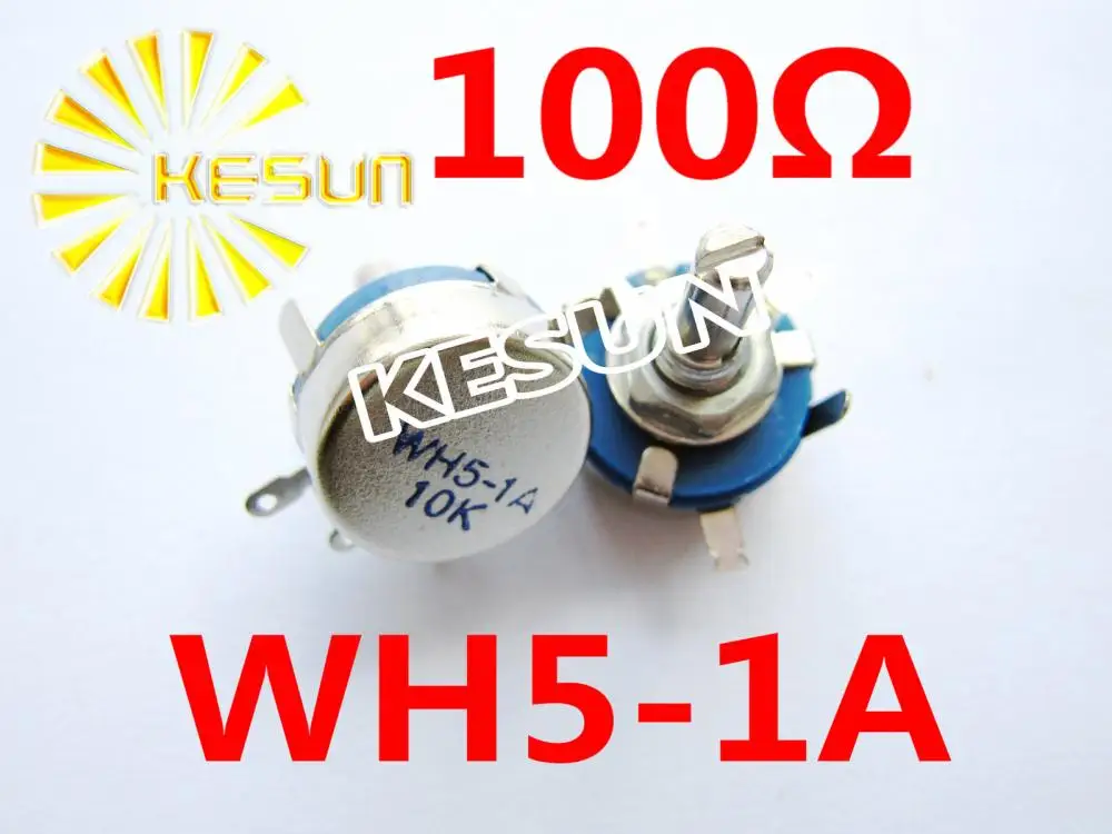 WH5 1A 100 Ом 16 мм 0 25 Вт угольный потенциометр горшок x 50 шт|potentiometer sensor|potentiometer