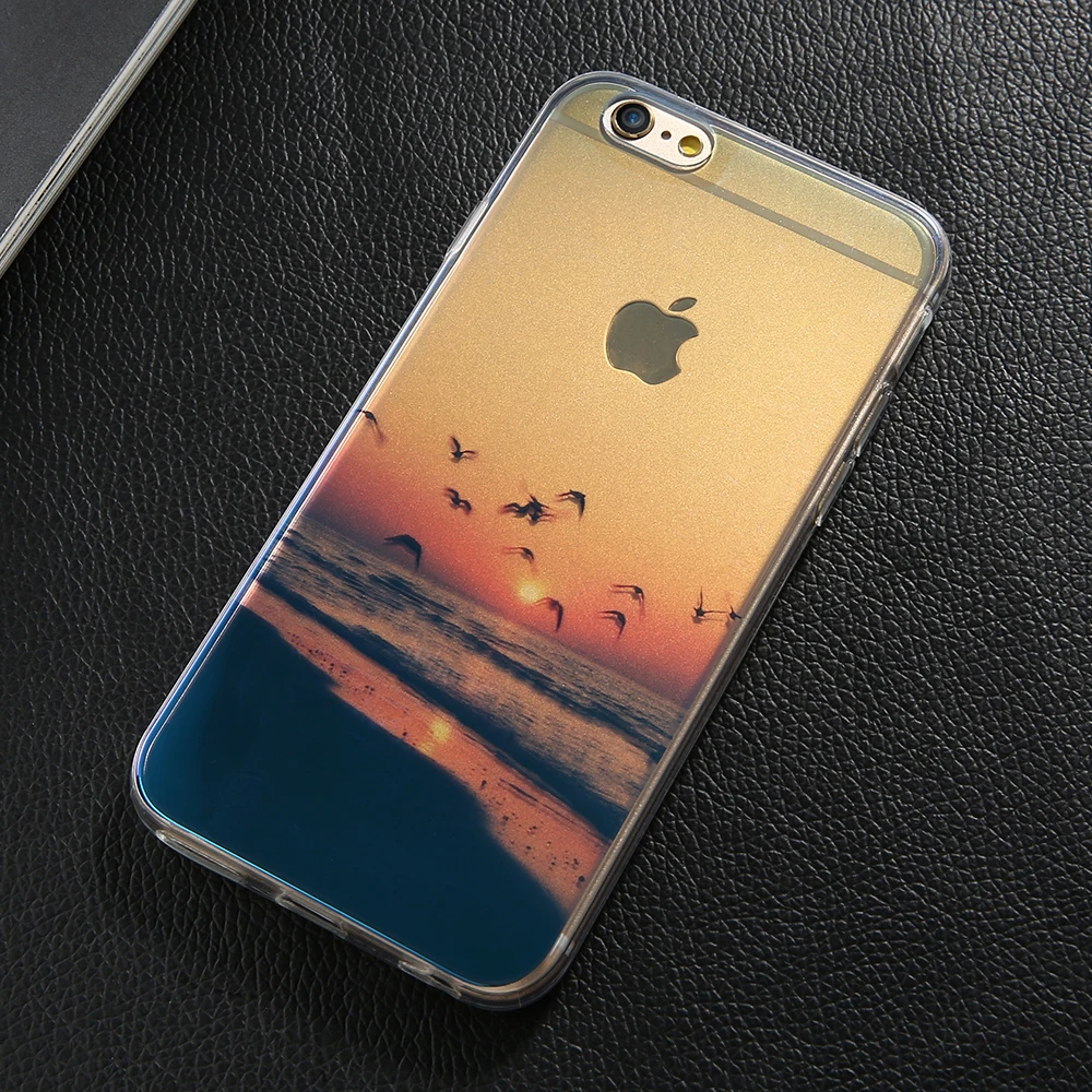 Чехол KISSCASE Blue Light для iPhone X 7 8 Plus прозрачный мягкий чехол из ТПУ с красочным