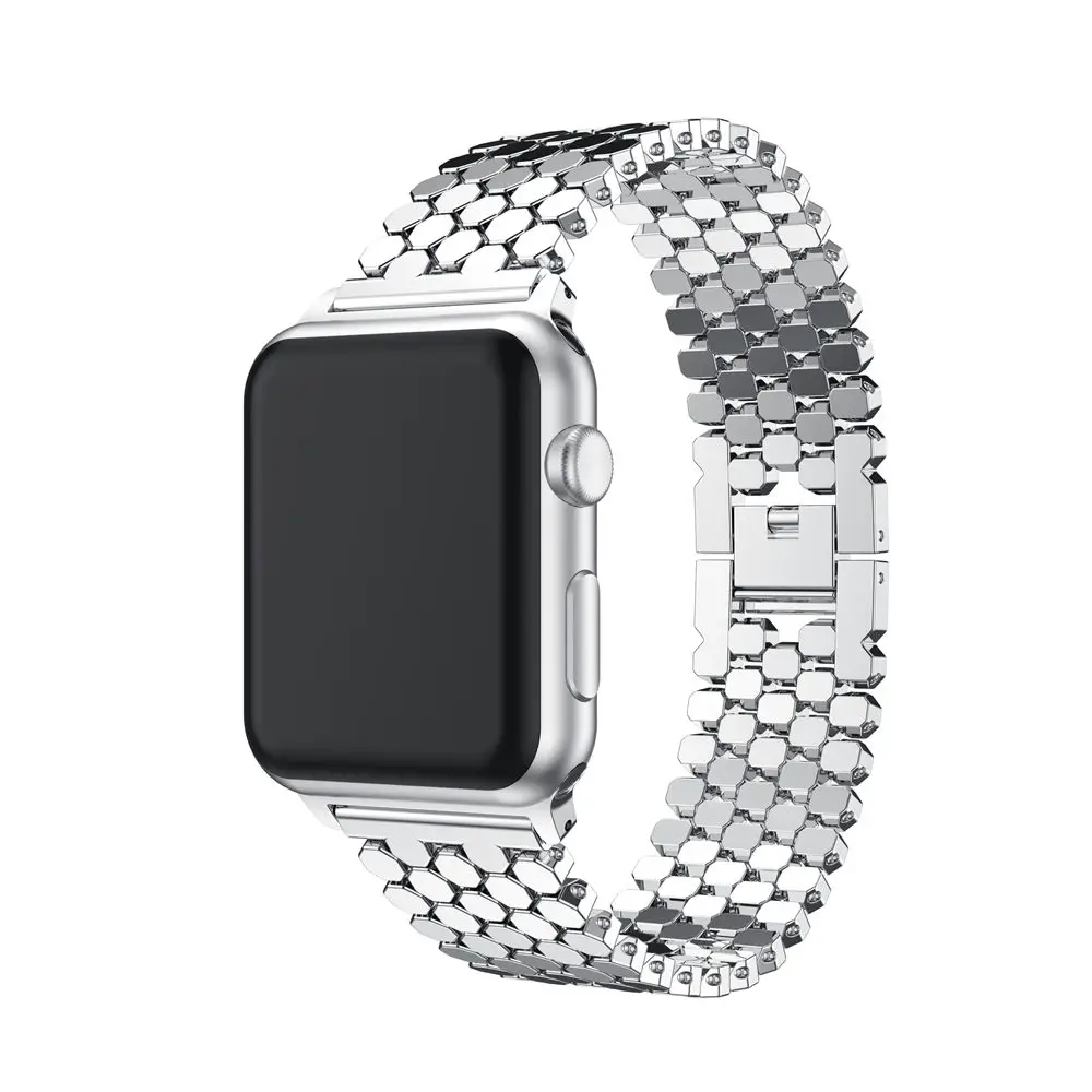 Ремешок из нержавеющей стали для Apple watch звеньевой браслет iwatch 4 3 2 1 series 42 мм 38 с