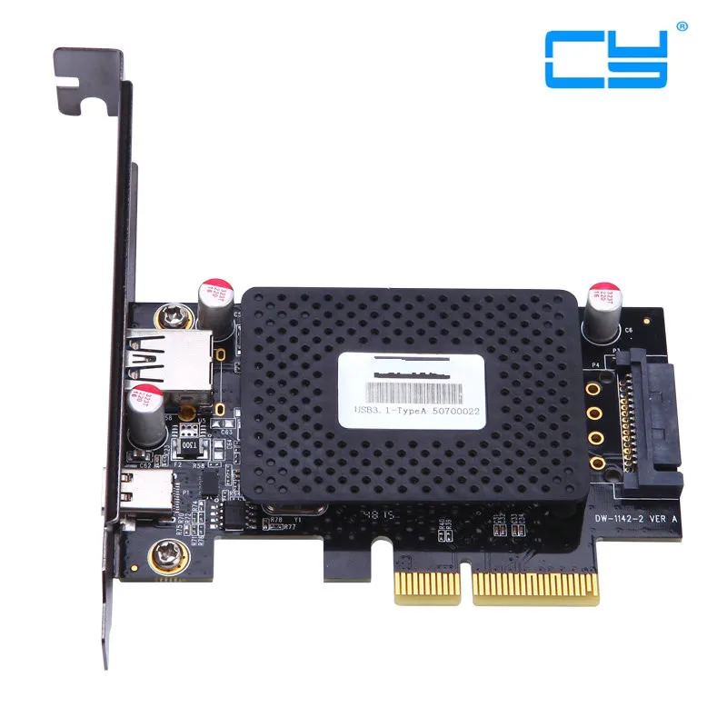 Настольный адаптер PCI e 4x с 10 портами USB 3 1 Type C + для быстрой смены карты PCIe на