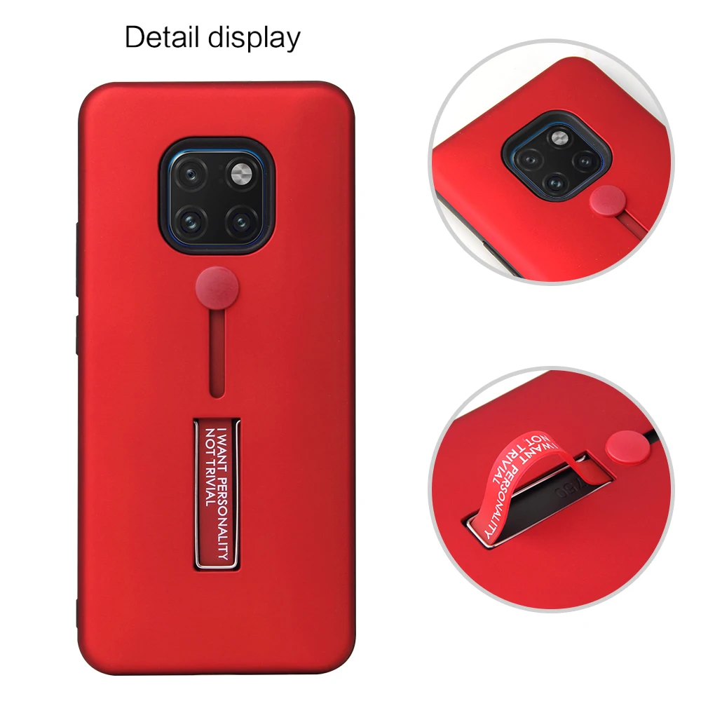 For Huawei Mate 20 Pro Fashion Matte PC Soft Silicon Ring Phone Cases Lite Case Hide Stand Holder Back Cover |