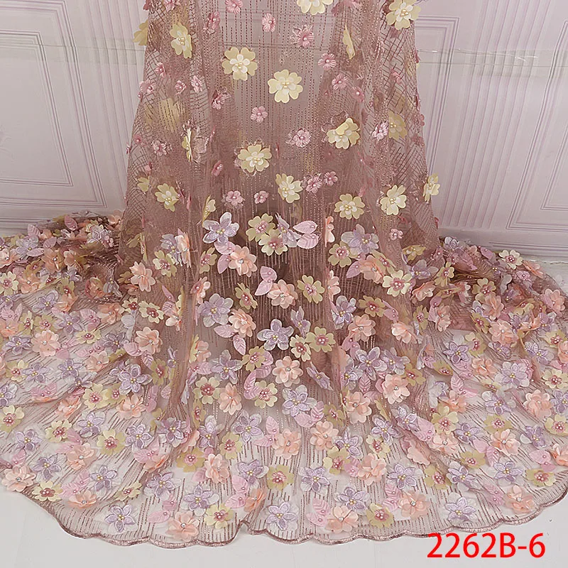 New Design Bridal French Lace Fabric 3d Applique Embroidery With Beaded African Tulle For Wedding Dress XZ2262B-3 | Дом и сад