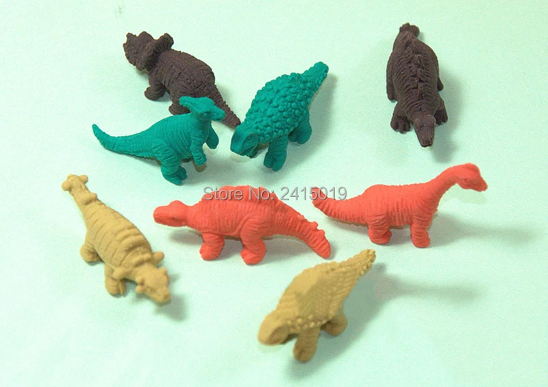 Бесплатная доставка 24 яйца дешевые Ластики игрушки для динозавров стаканчики