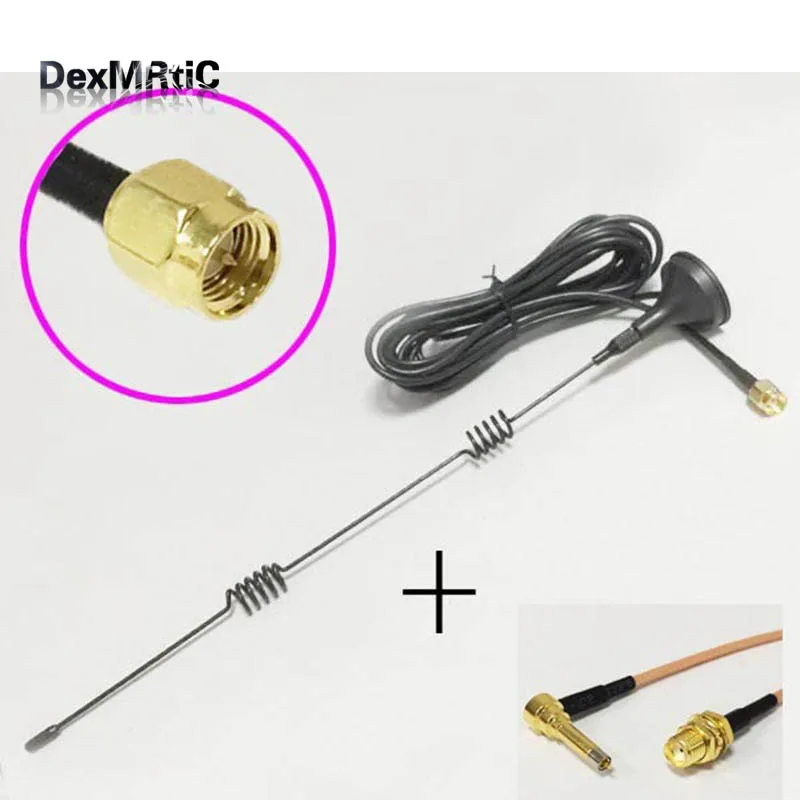 Удлинительный кабель 3G 5dBi с магнитным основанием 800 2170 МГц 3 м SMA male + Female к MS156 RG316 15
