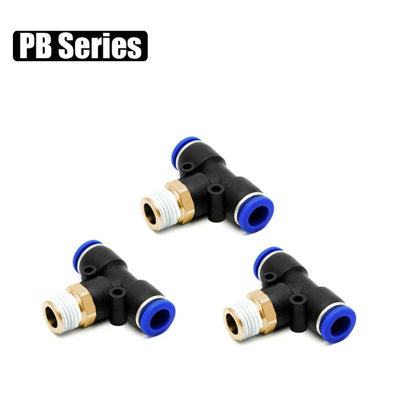 Т-образный быстроразъемный пневматический шланг с наружной резьбой BSPT наружный