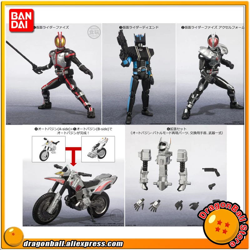 100% Оригинал BANDAI SHODO-X Kamen Rider vol.2 экшн-фигурка-Полный комплект 6 шт. в масках Ride 555 |