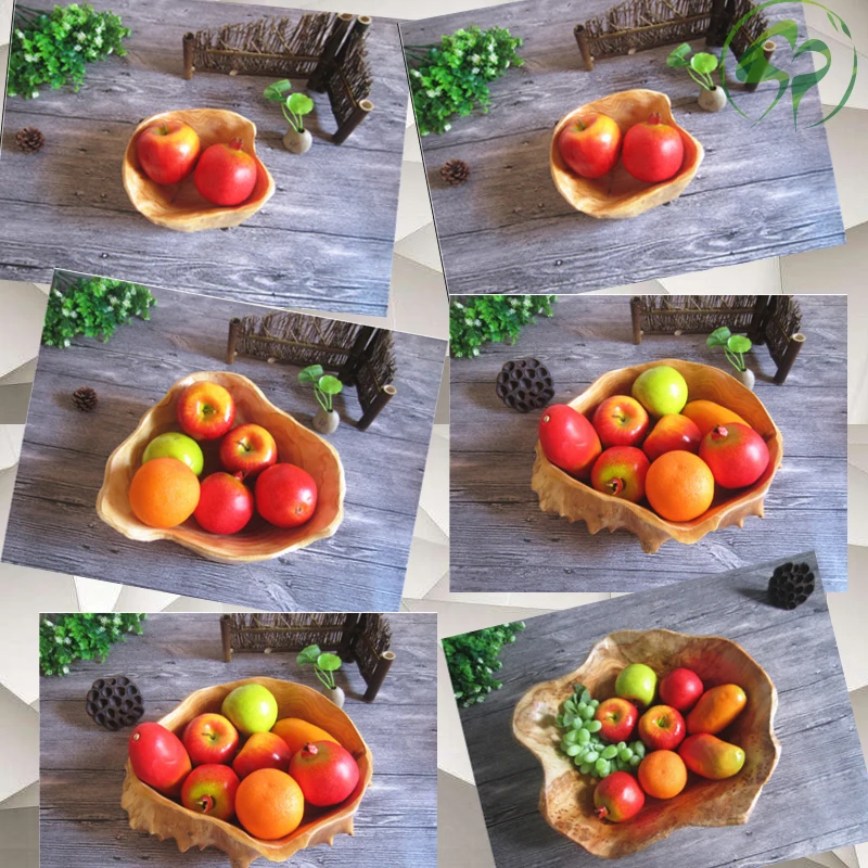 

Wood Fruit tray Storage Box Fruit Dish Container office Table Top Hardware Organizer box Sundries Decor Container Handiwork