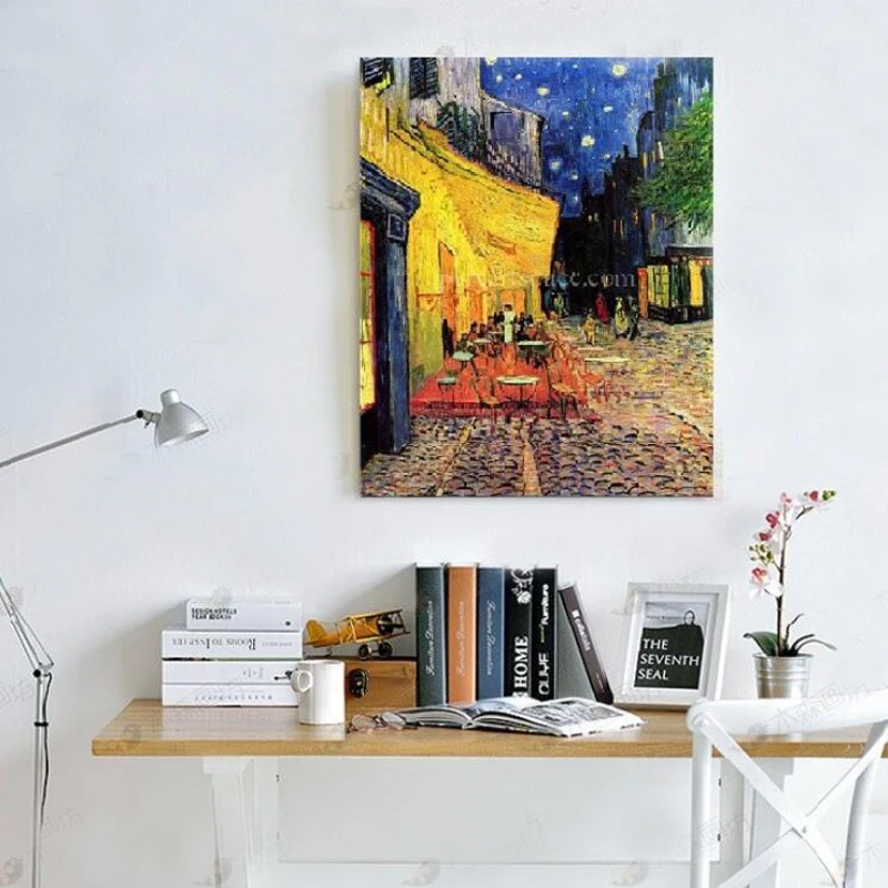 Ручная роспись Современная абстрактная картина маслом Репродукция кафе терраса