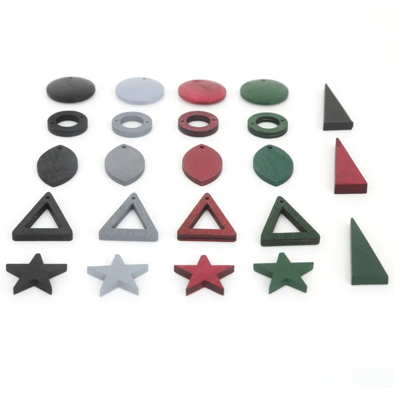 Лидер продаж деревянная подвеска в форме листа шириной 19 мм высотой 32 диафрагмой