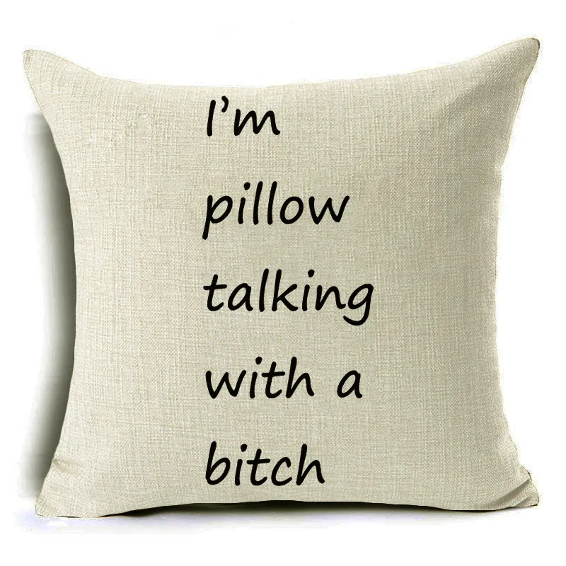 Простой брендовый чехол-наволочка с надписью I'm Pillow | Дом и сад