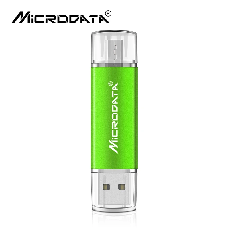 Зеленый Smart 2 в 1 OTG USB флеш-накопители 4 г 8 г 16 г 32 г 64 г otg внешняя ручка флеш-накопитель thumb drive для android телефон планшет - Цвет: Зеленый