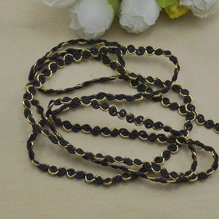 Высококачественная Золотая кружевная отделка 100 метров сделай сам рукоделие