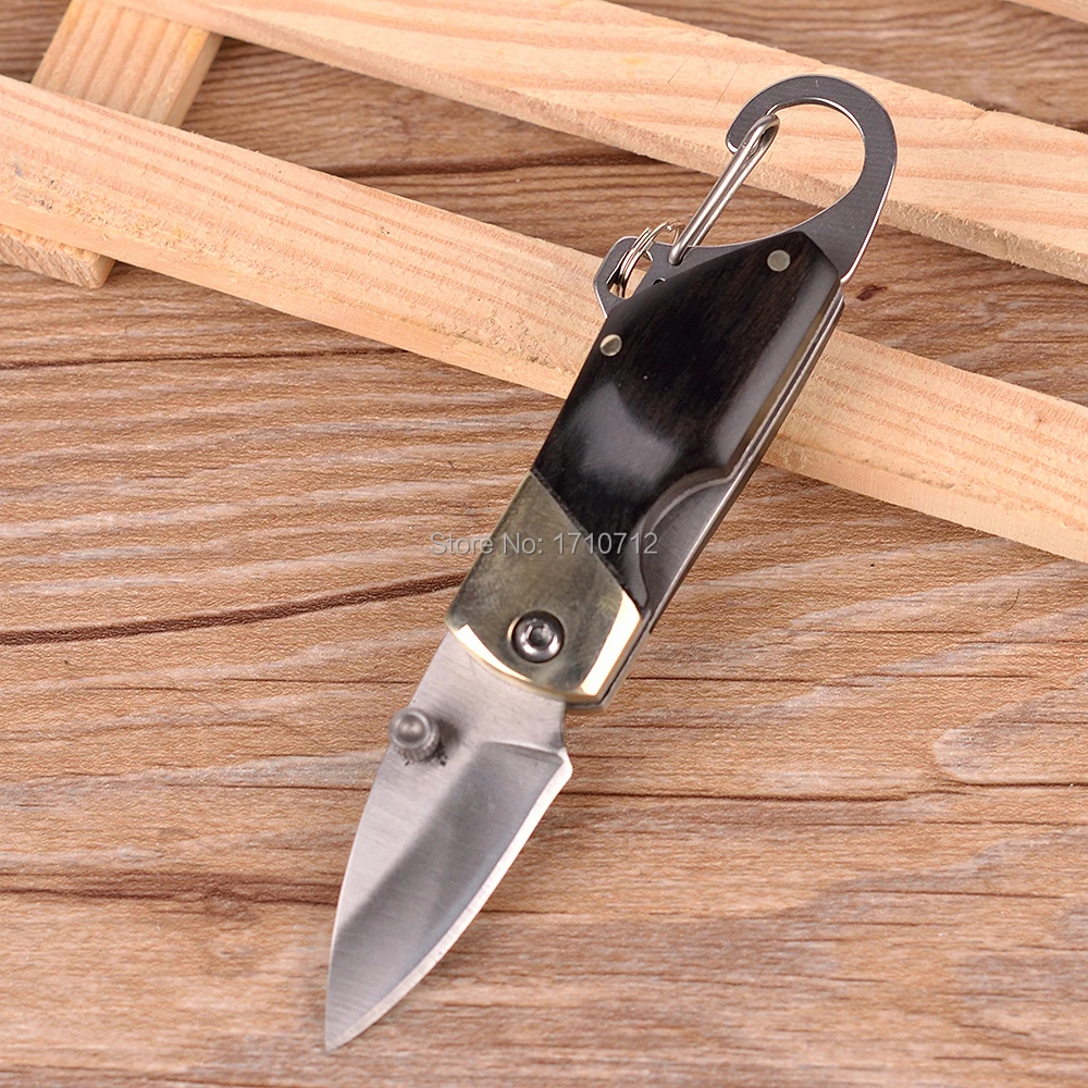 Small buckle knife QQ 3Cr13 blade Copper head Wood Handle pocket gift Free shipping Folding Pocket Hunting Knives | Инструменты