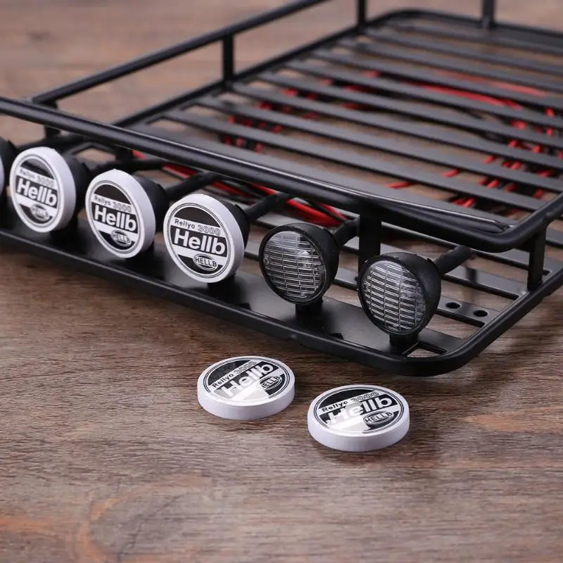 Металлический багажник на крышу для Jeep 1/10 RC Гусеничный автомобиль с многофункциональным 6LED светильник
