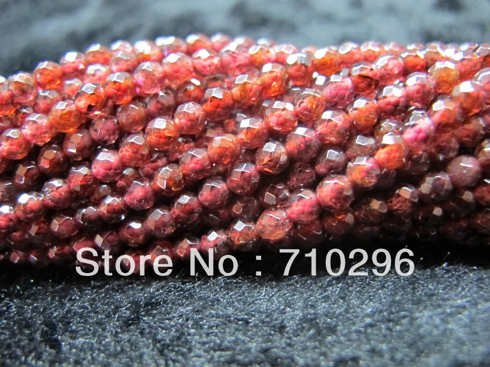 

Wholesale 5strings of 15.5" Natural Garnet Tiny Beads 2mm 3mm 4mm Faceted Spacer Gem stone Seed beads for jewelry making