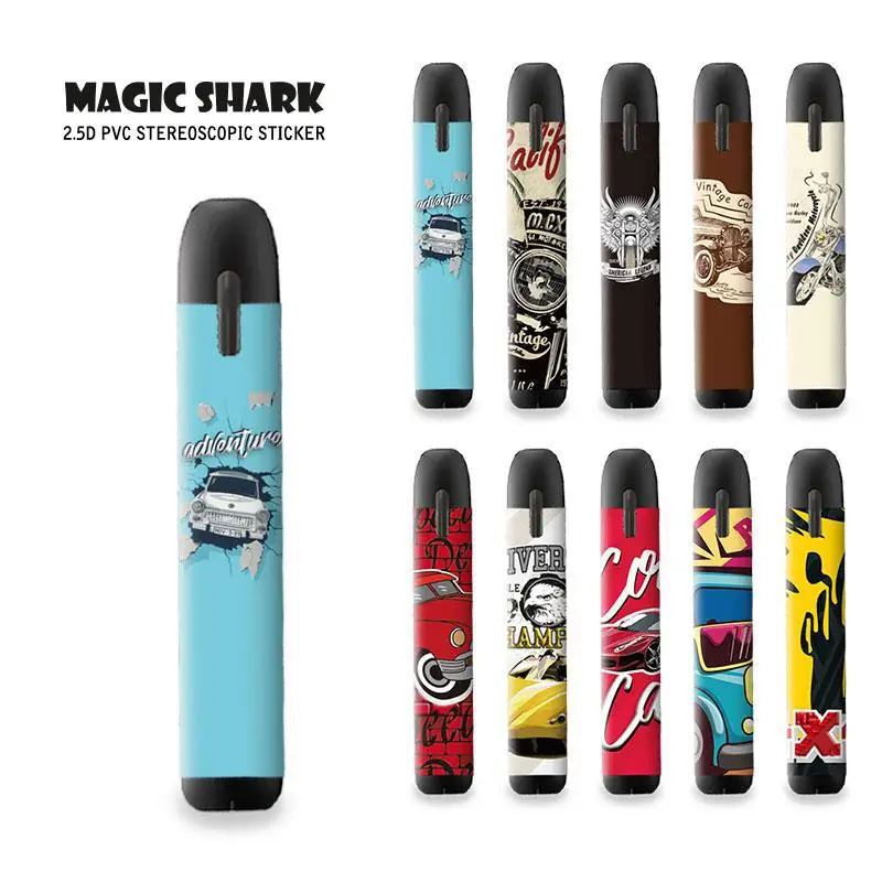 Клейкая печатная этикетка Magic shark 10 2.5D стерео пленка 3 м|Наклейки для телефонов| |